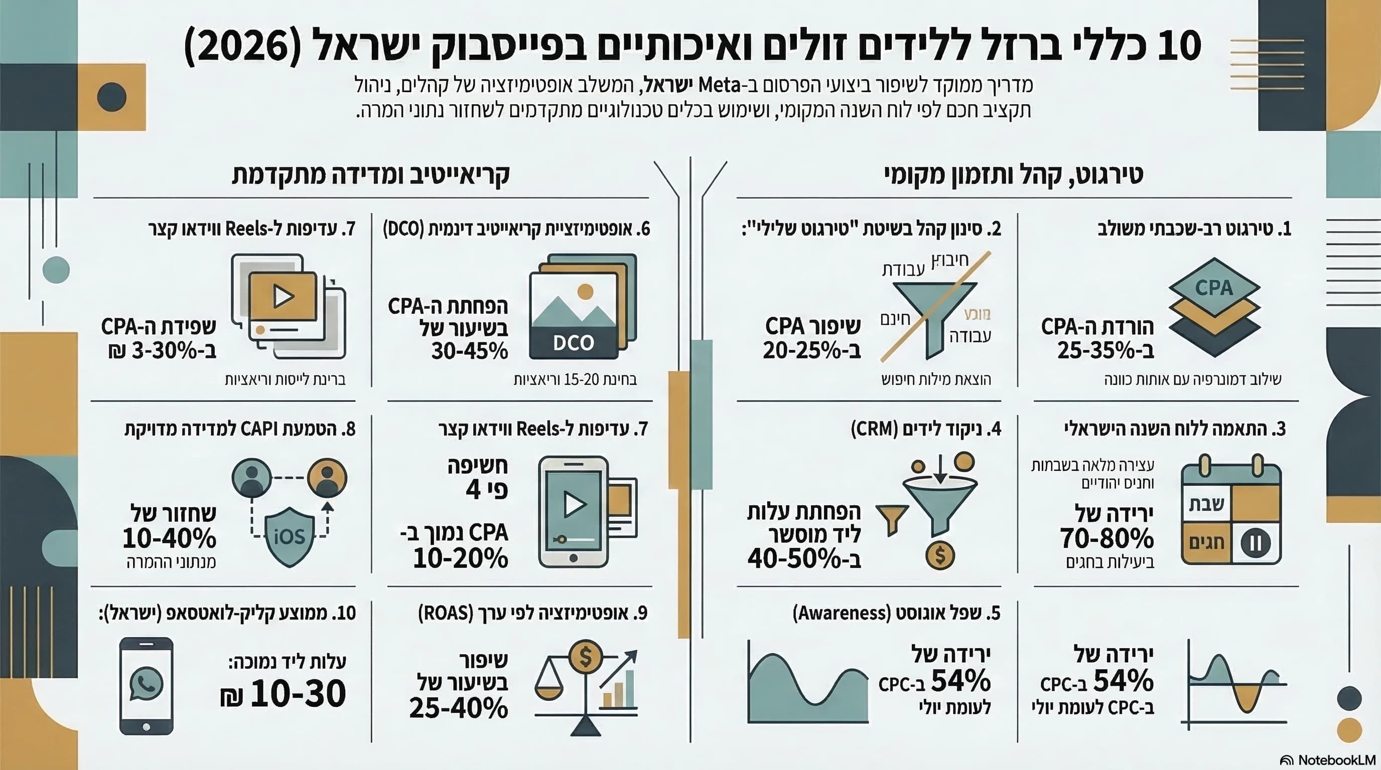 אינפוגרפיקה: 10 טיפים לליד יותר זול ויותר איכותי