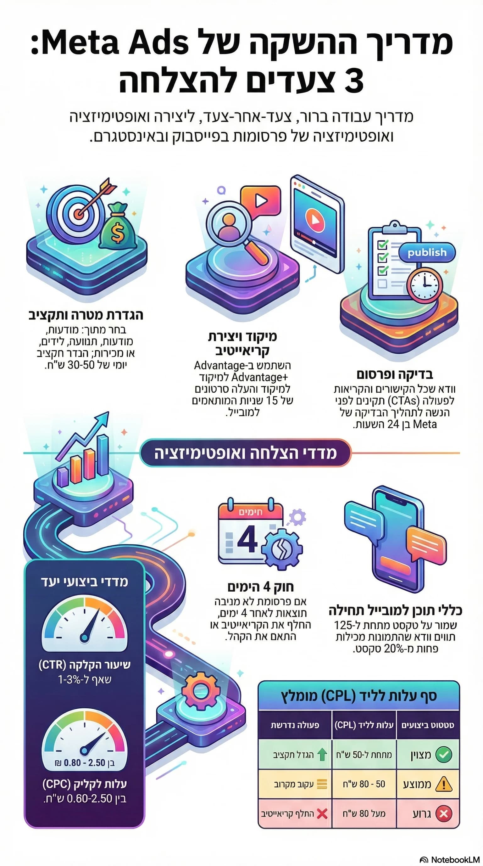 מדריך ההשקה של Meta Ads — 3 צעדים להצלחה